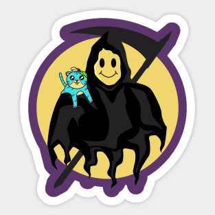 happy grim reaper Sticker